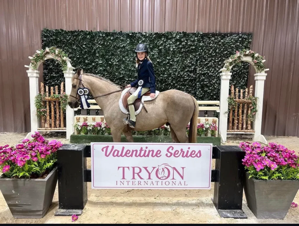 Young rider on horse at Tryon International Valentine Series show
